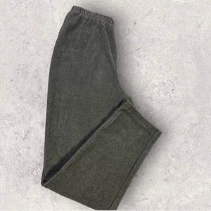Land's End Pants, Gray, Women's Medium (10-12), Elastic Waist, Front Pockets